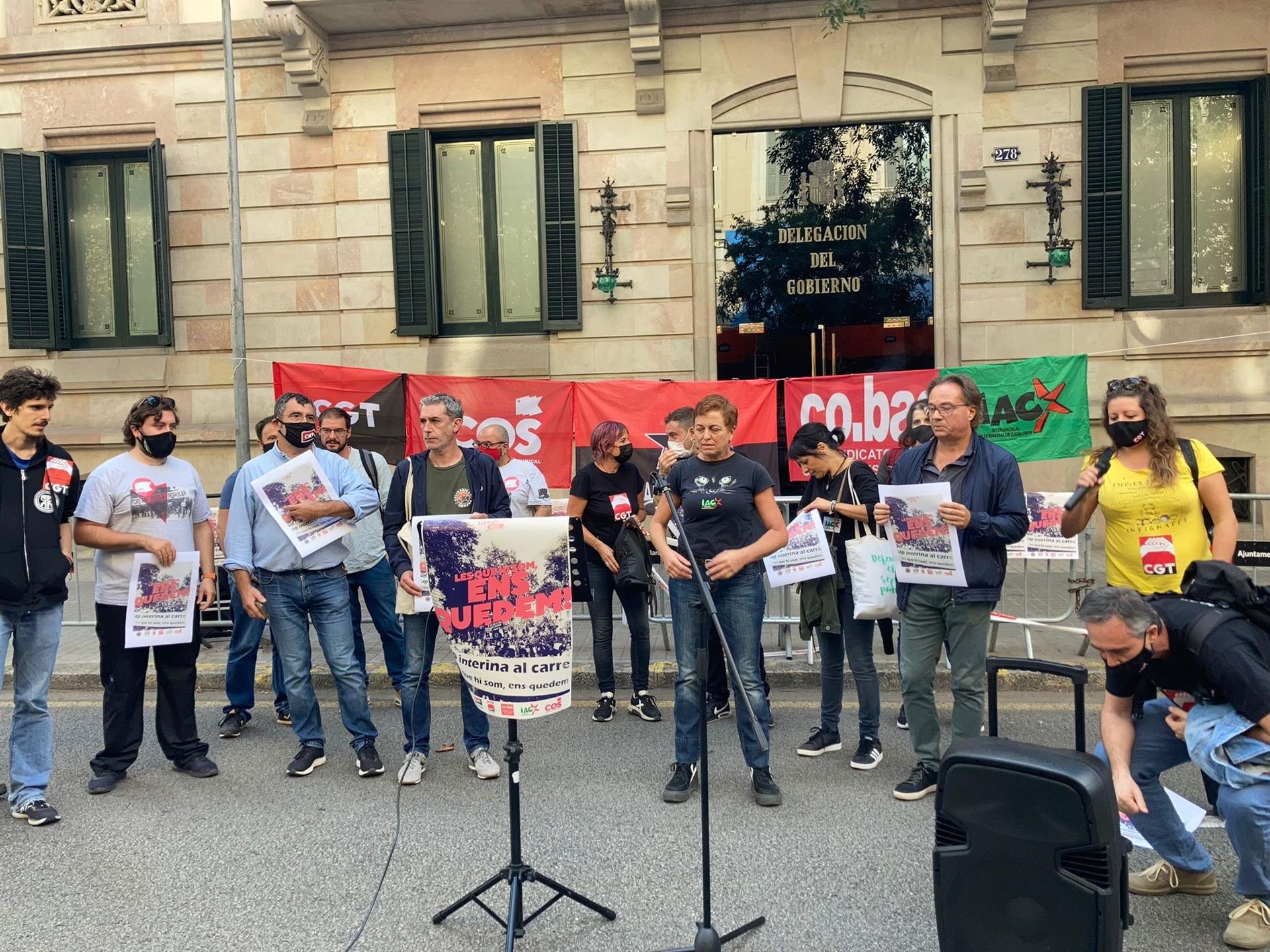 Huelga de los funcionarios catalanes en contra del "abuso de interinos"
