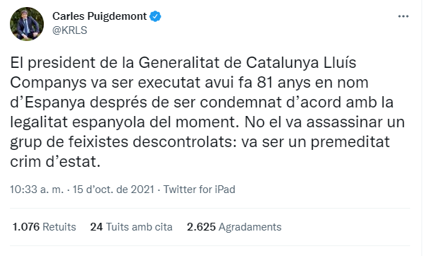 pugidemont tuit companys