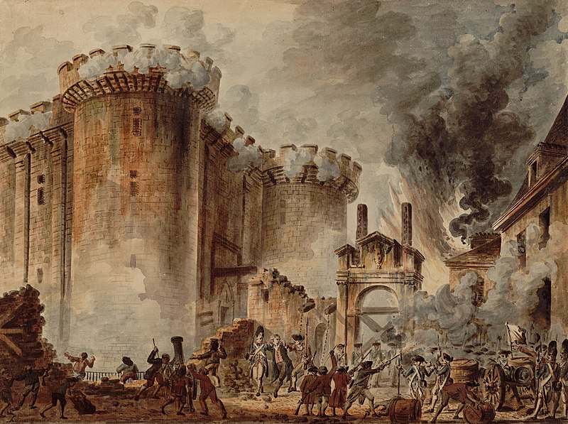 La toma|presa de la Bastilla (1789). Fuente Bibliotheque Nationale de France