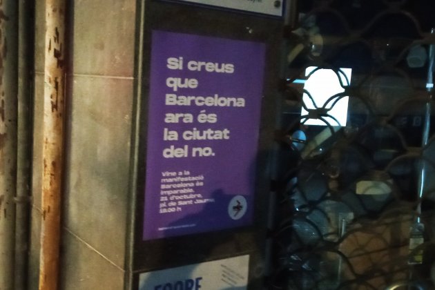 barcelona imparable cartel manifestacion foto jordi palmer 2
