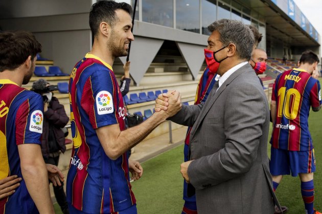 Laporta Busquets Barca FC Barcelona Laporta Busquets Barca FC Barcelona