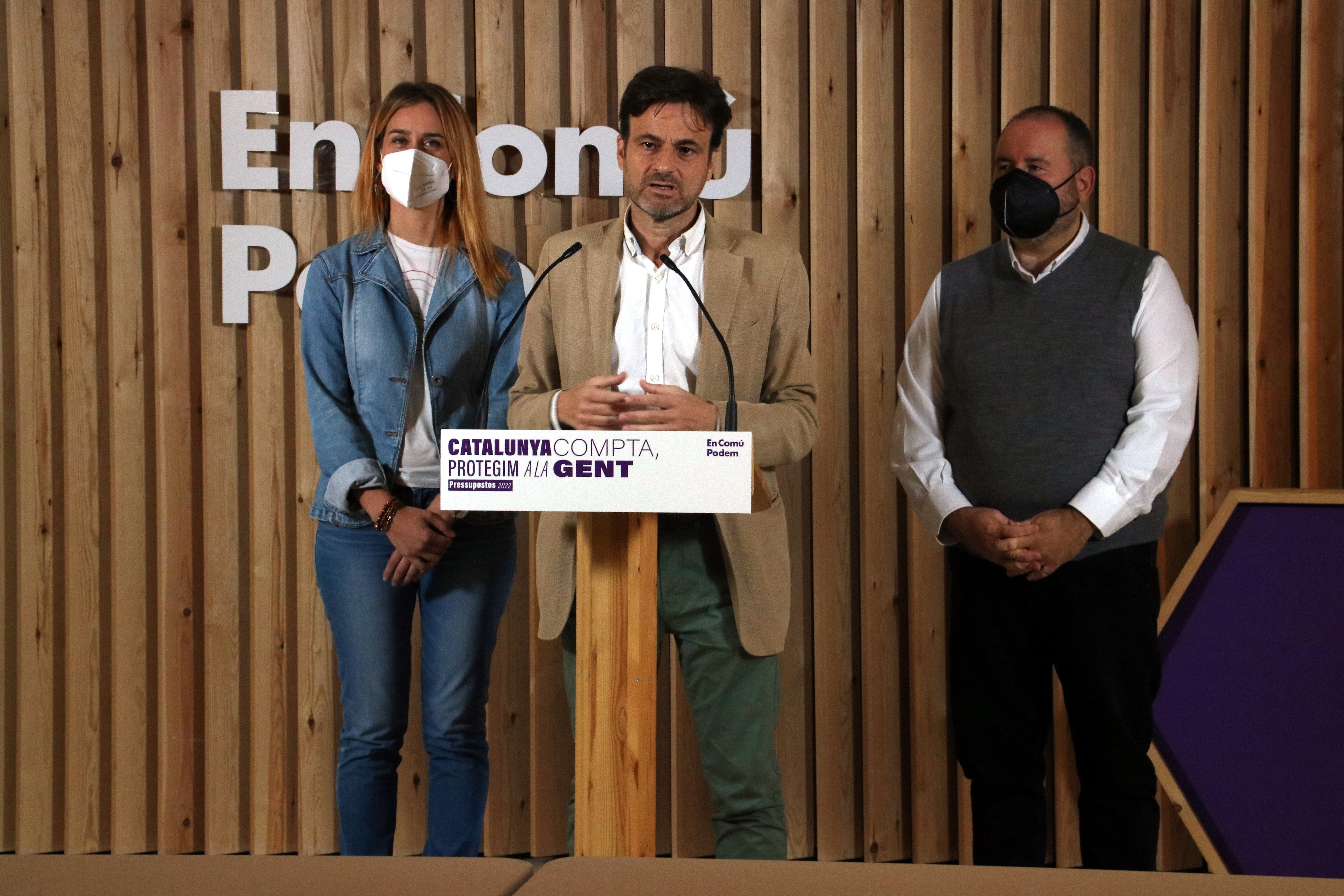 Los comunes presionan ERC para que vote los presupuestos del Estado