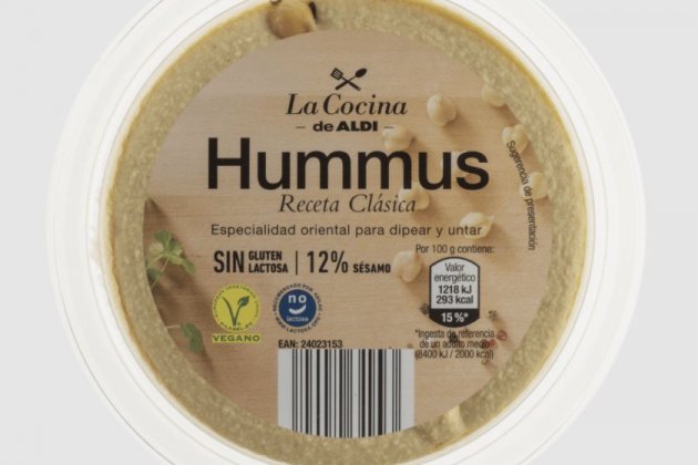 Hummus recepta tradicional d'Aldi