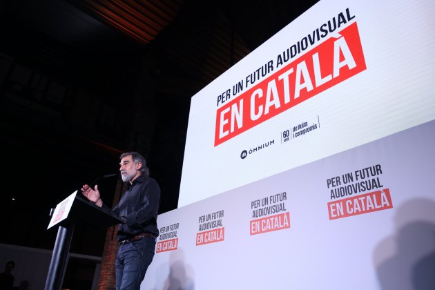 Acte per un futur audiovisual en catala Jordi Cuixart Omnium - Sergi Alcazar