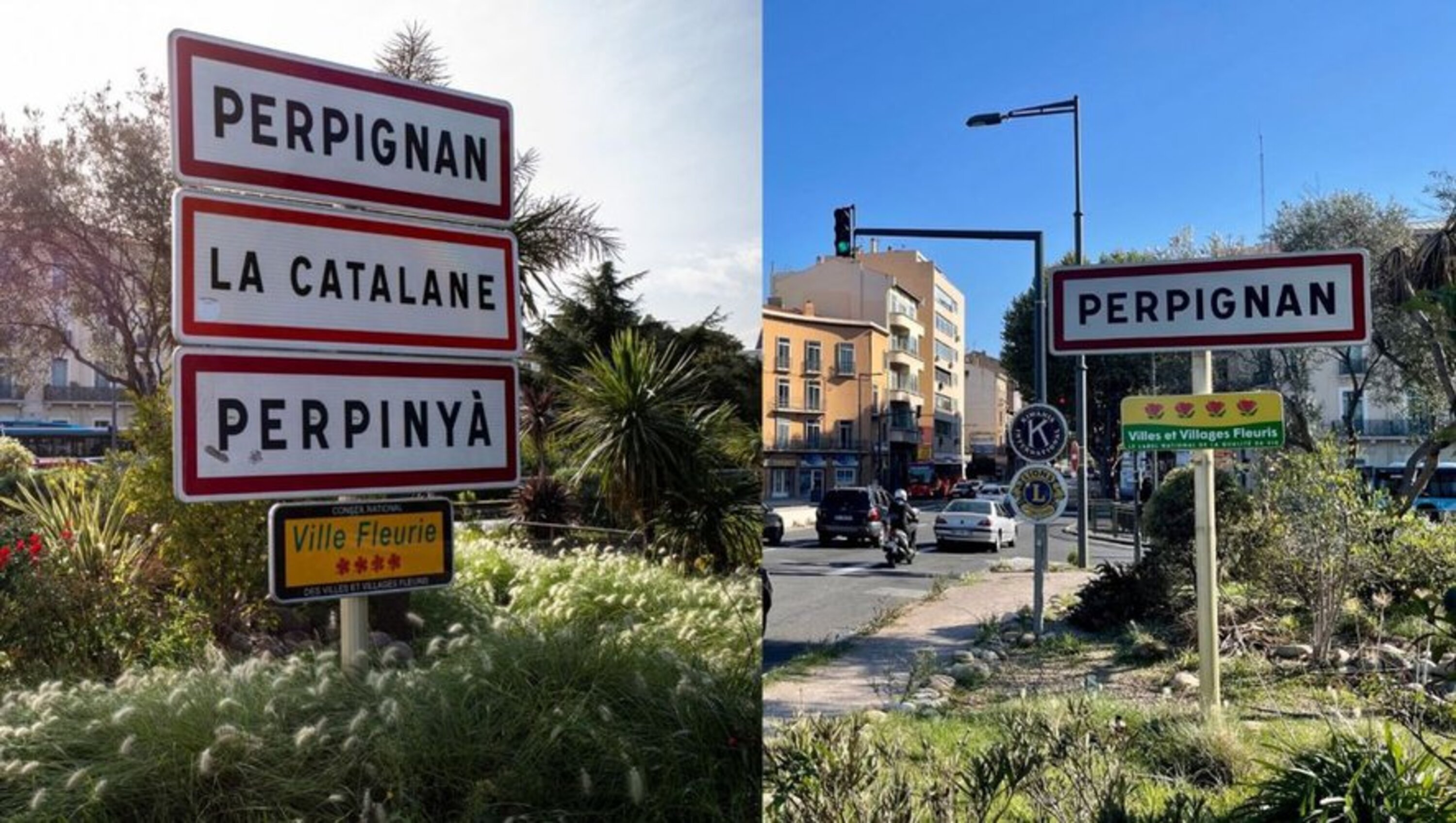 Els cartells de "Perpinyà" i "La Catalane" reapareixen a l'entrada de la ciutat