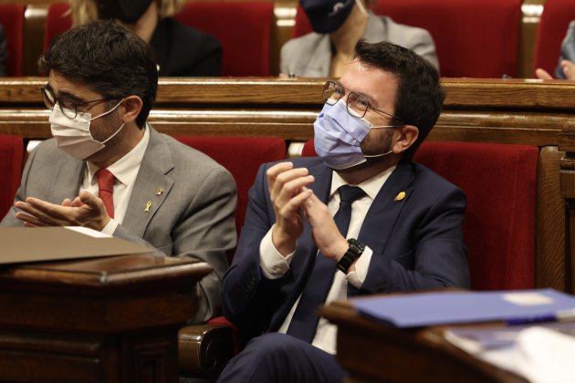 El presidente de la generalitat, Pere Aragonès, sesión de control Parlament - Sergi Alcàzar
