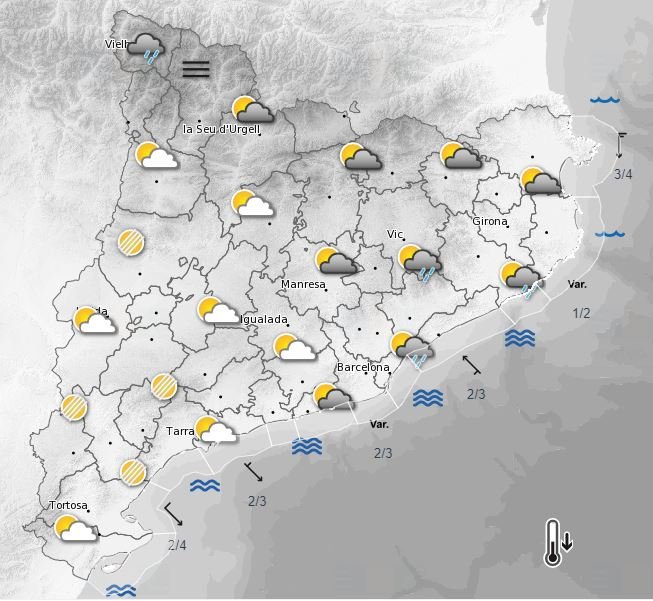 mapa predicción meteorológica 21 octubre 2021