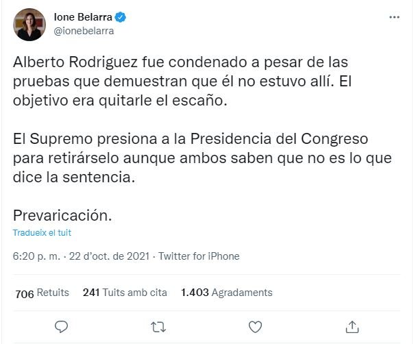 TUIT ione belarra batet rodríguez