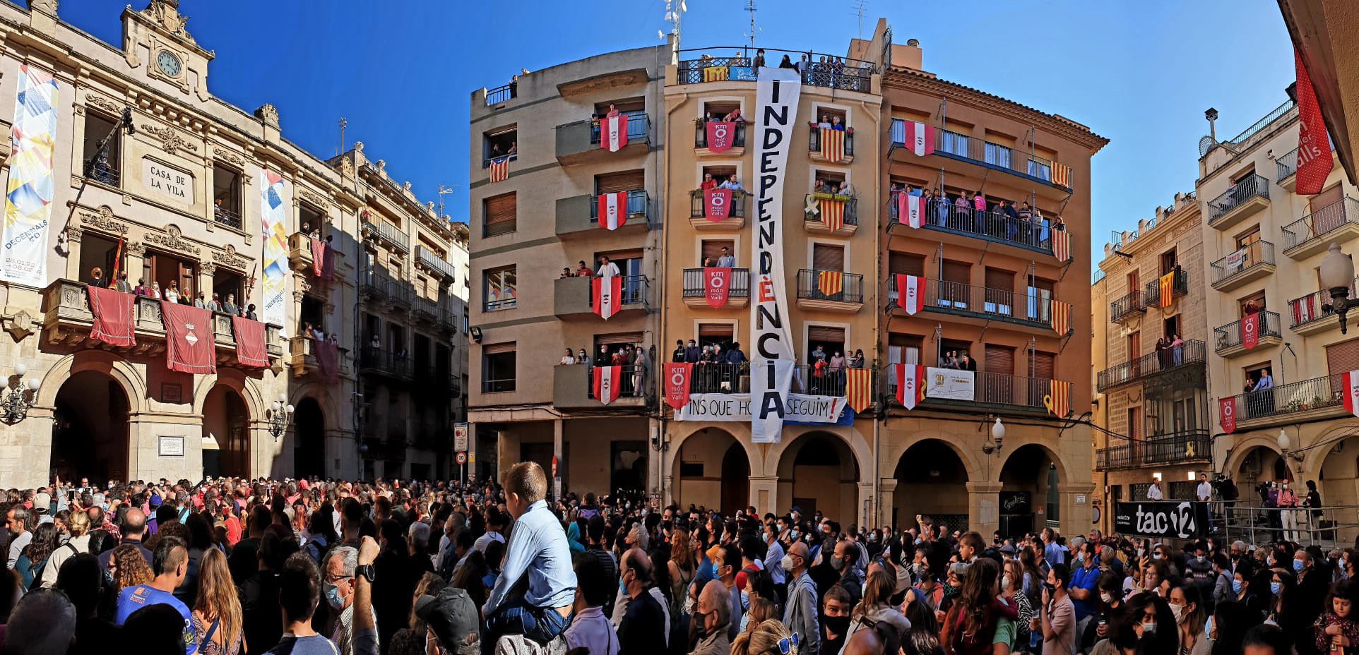 Acción independentista en la diada castellera de Valls