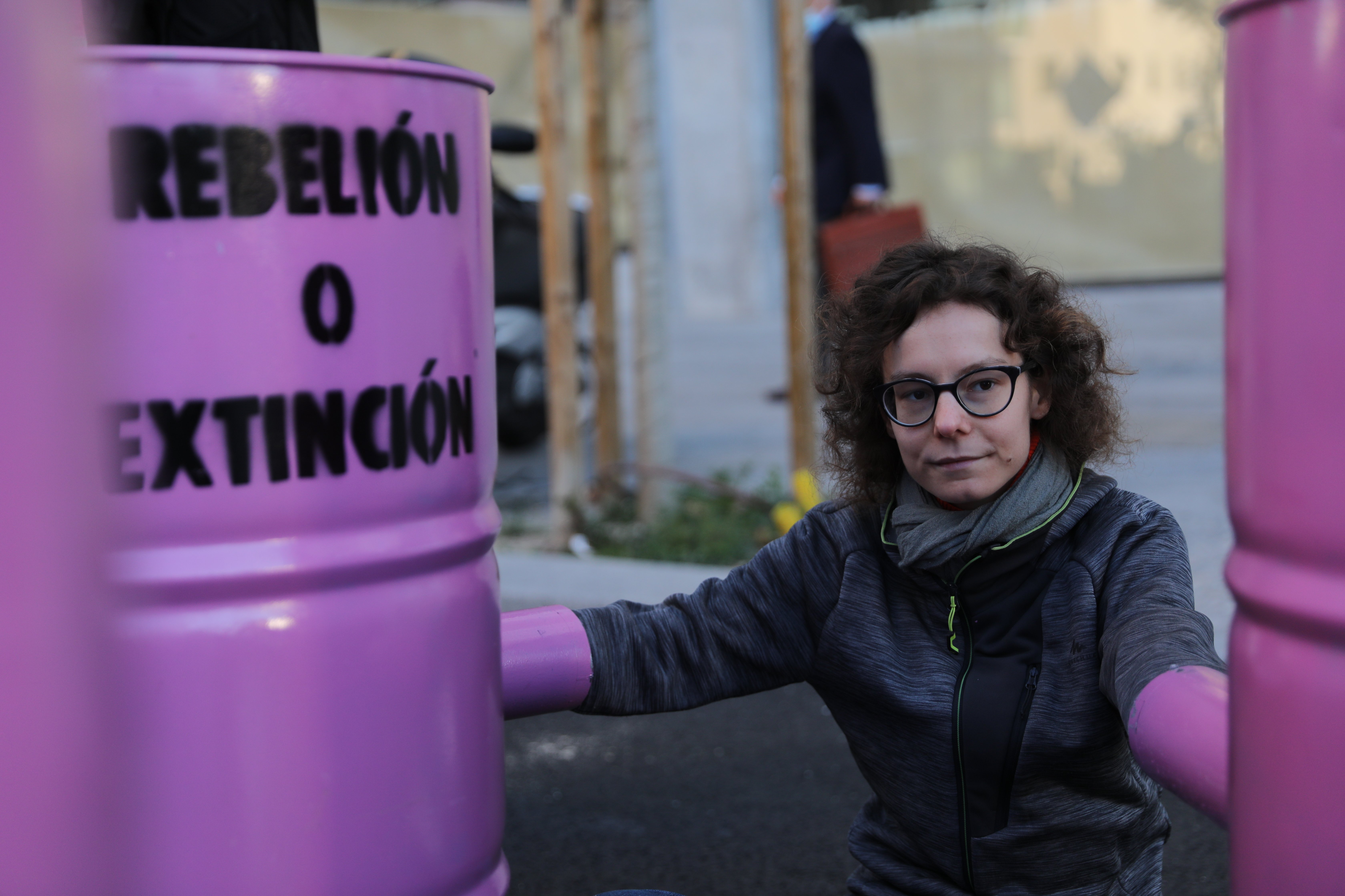 mujer participa corte principales arterias capital accion desobediencia / europa press