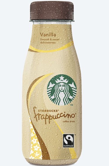 Frappuccino de cafe y vainilla de Starbucks ala venta en Aldi