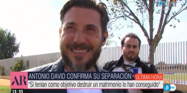 Antonio David FLores admite ruptura Telecinco