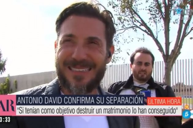 Antonio David FLores admite ruptura Telecinco
