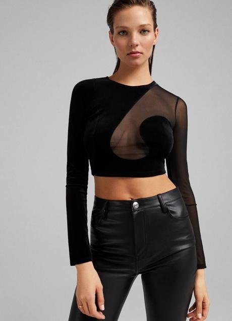 camiseta de terciopelo