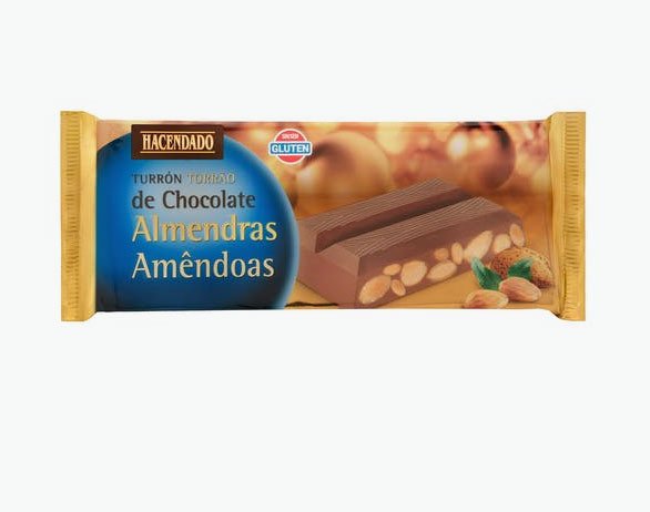 Torró de xocolata amb ametlles a la venda a Mercadona