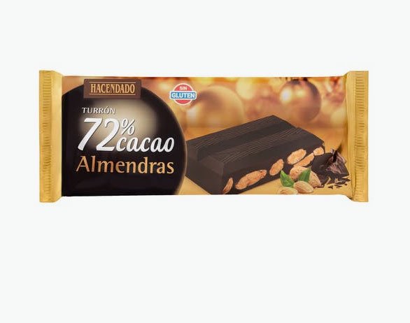 Torró de xocolata amb ametlles a la venda en Mercadona2