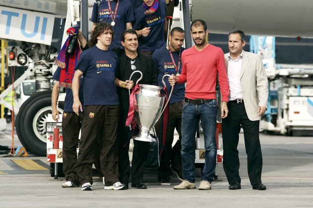 Joan Laporta Guardiola Puyol Txiki Begiristain Champions Barca FC Barcelona