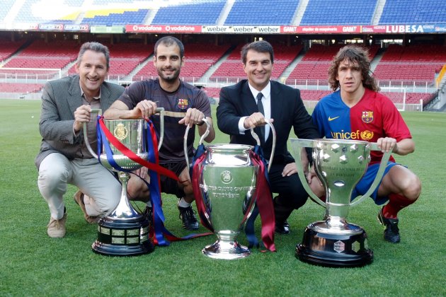 Joan Laporta Guardiola Puyol Txiki Begiristain Barca FC Barcelona