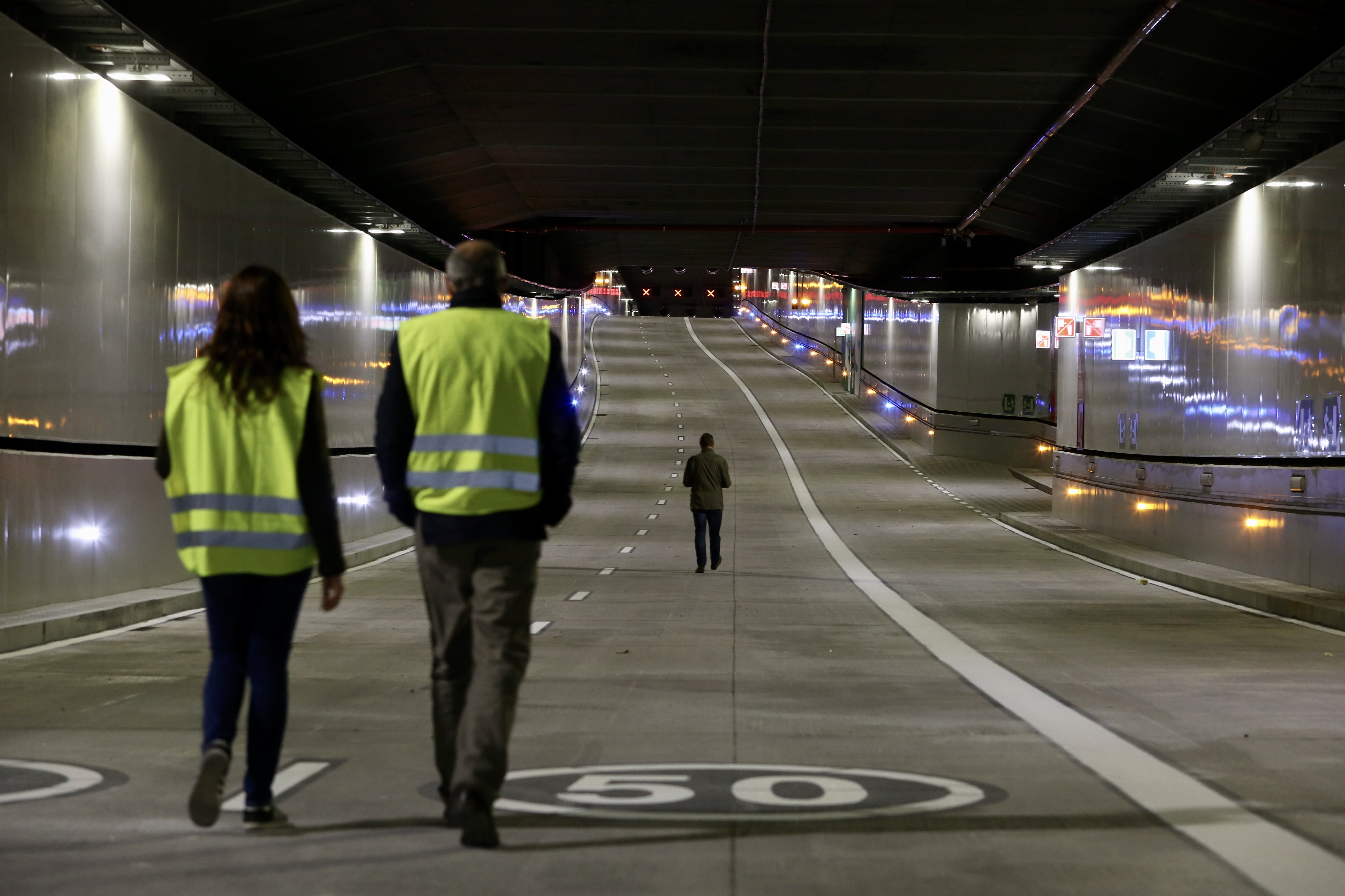 Así es el Túnel de Glòries en sentido Besòs, que abre el sábado