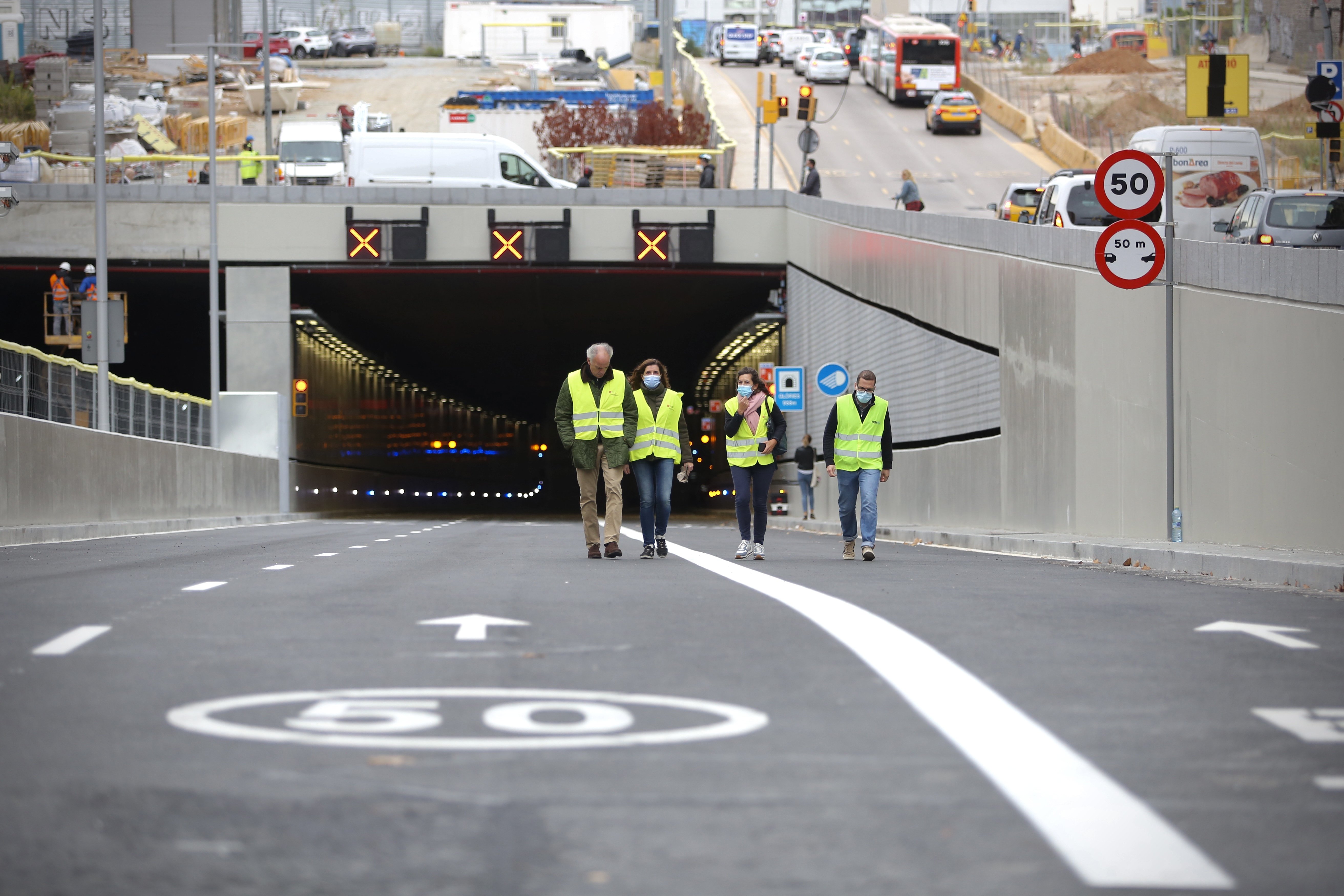 La reurbanització de la Gran Via per sobre del túnel, en marxa (lenta)