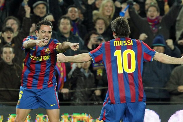 Xavi Hernandez Messi Barca FC Barcelona Xavi Hernandez Messi Barca FC Barcelona