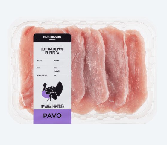 Pechuga de pavo fileteada a la venta en Aldi1