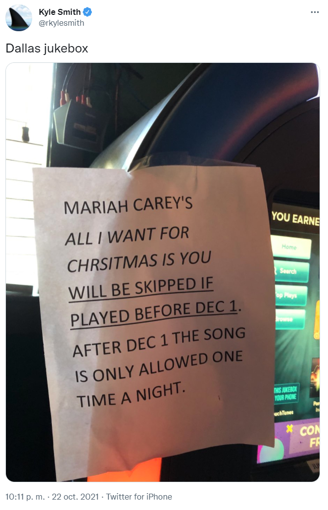 Bar Dallas prohibe canción Mariah Carey