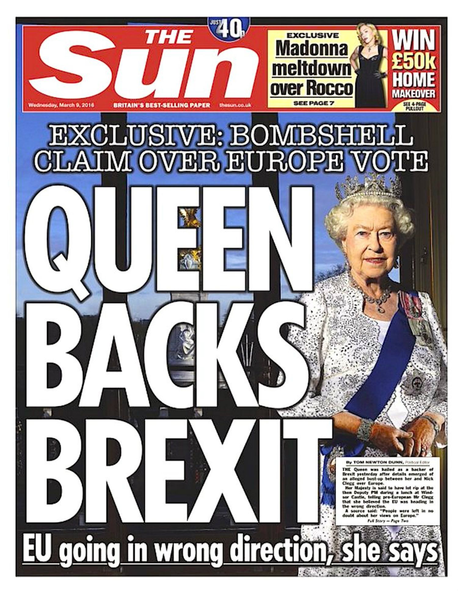 Un diari pot capgirar el referèndum britànic
