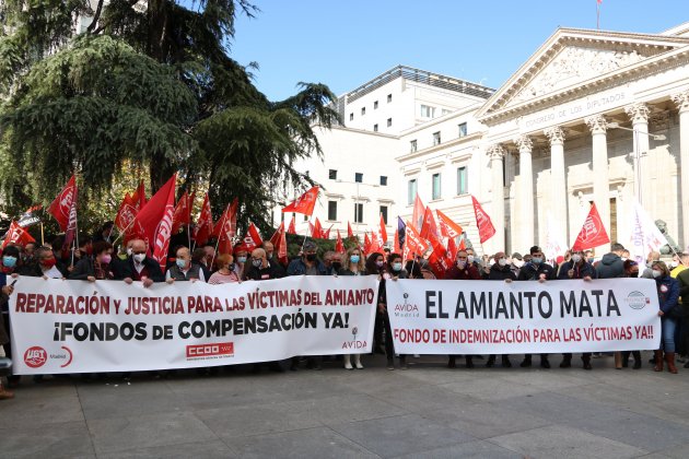 manifestacons puerts congreso diputados victimas amianto / ACN