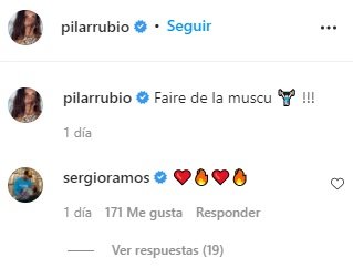 mensaje sergio ramos pilar rubio ig