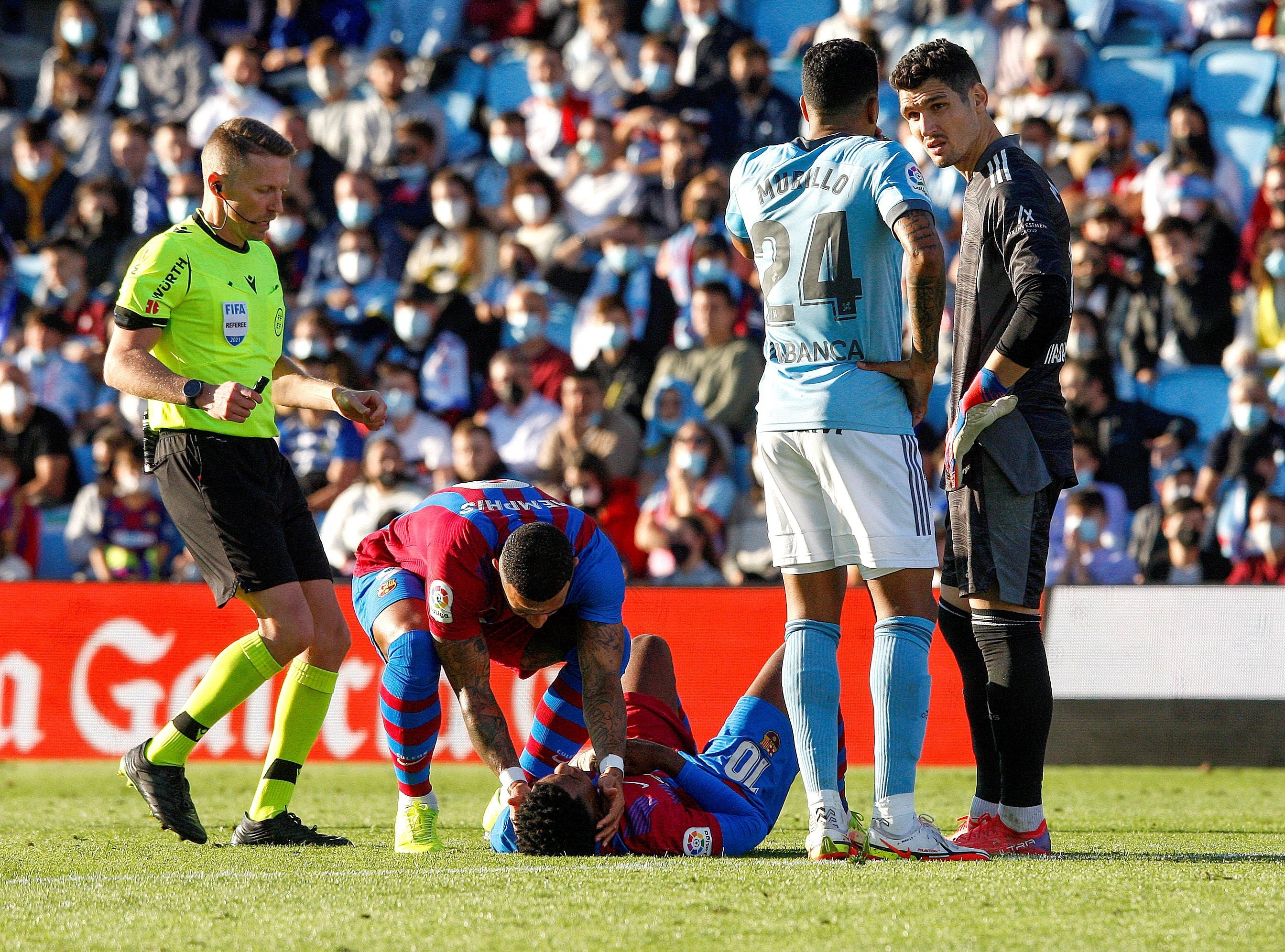 Un Barça imperdonable y aún más lesionado regala dos puntos contra el Celta (3-3)