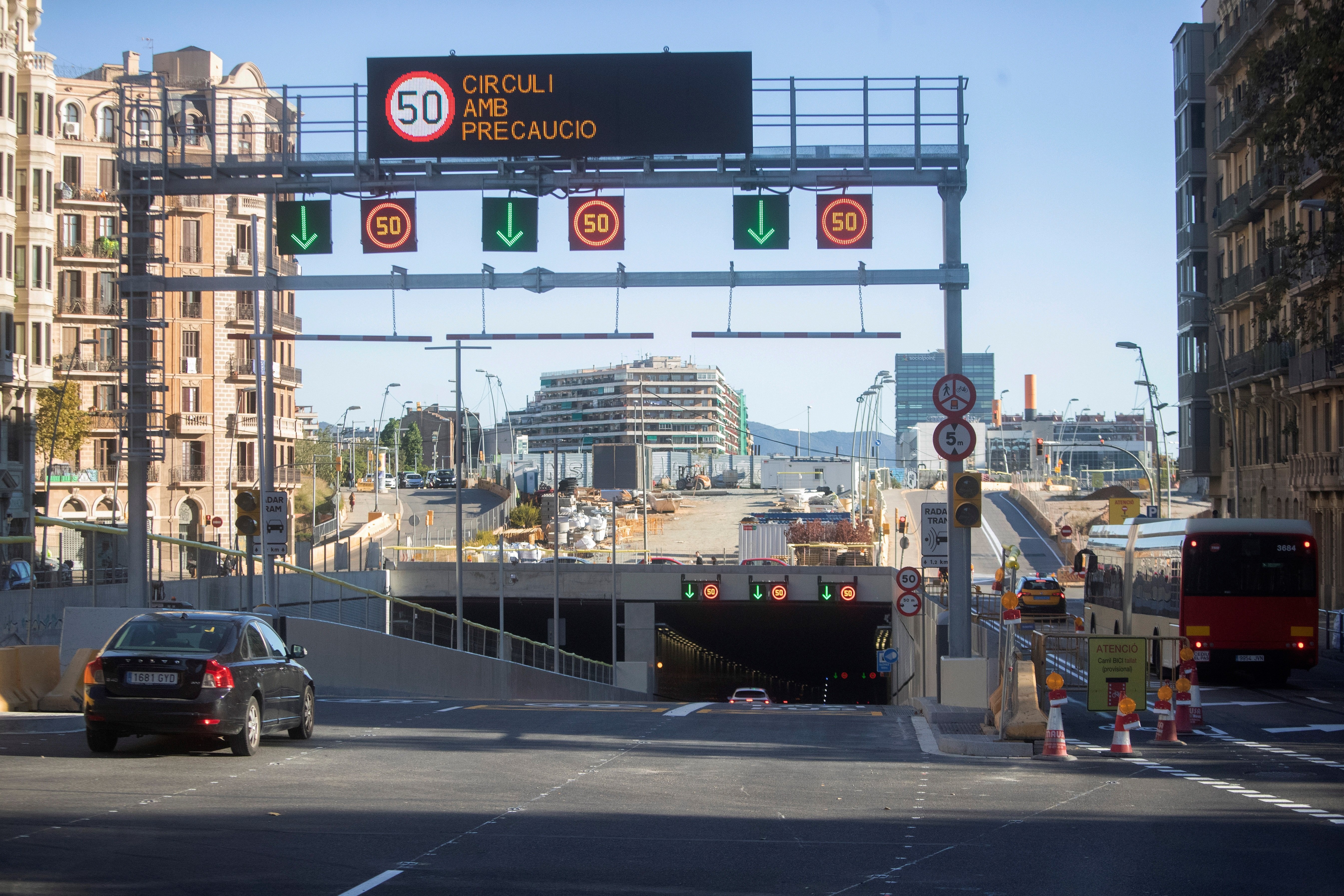 Apertura del Túnel de Glòries sentido Llobregat: previsión de todavía más retenciones