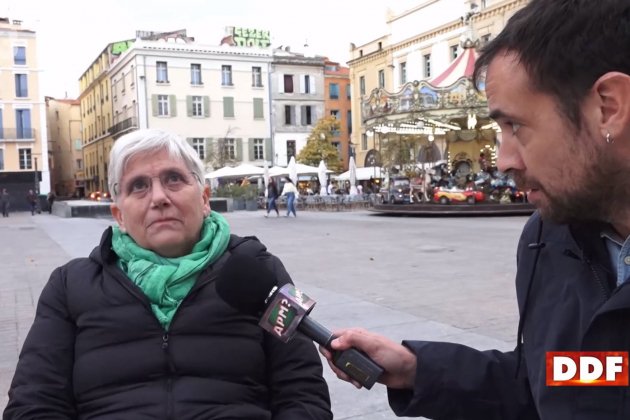 Clara Ponsatí y Joel Díaz en Perpinyà TV3