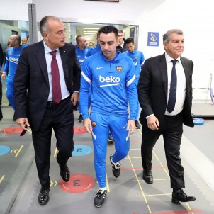 Xavi Hernandez Laporta Yuste entrenamiento FC Barcelona