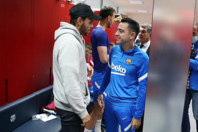 Xavi Hernandez Braithwaite entrenament FC Barcelona