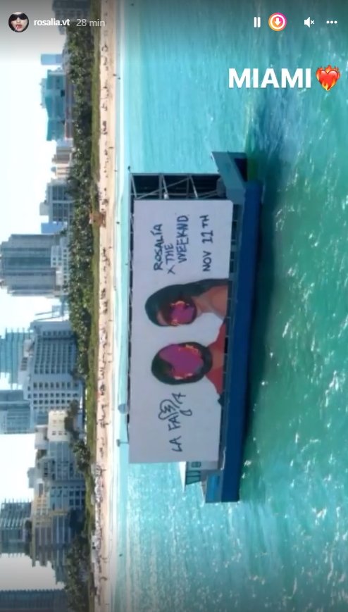 Rosalia y The Weeknd Fama Miami Youtube