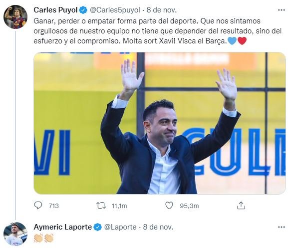 Laporte Xavi Puyol Barca TUIT