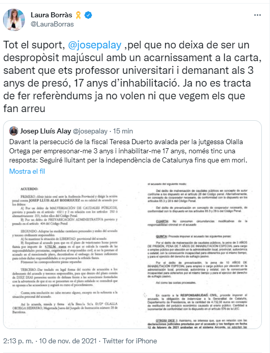 tuit laura borras alay tuit laura borras alay