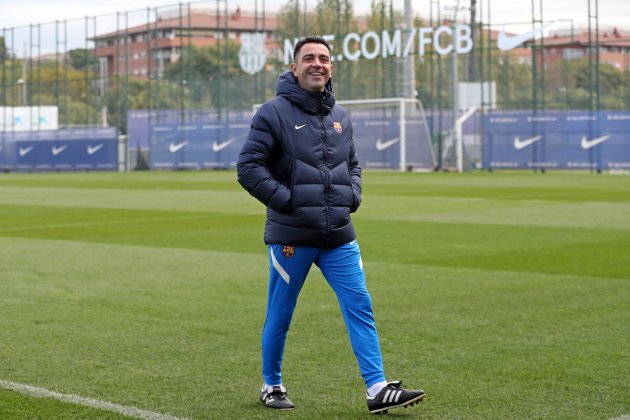Xavi Hernandez entrenament Barca FC Barcelona