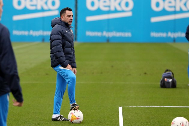 Xavi Hernandez entrenamiento Barca FC Barcelona