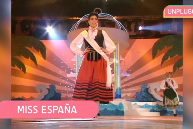 Isabel Rábago Miss Cantabria traje típico 1993 Telecinco