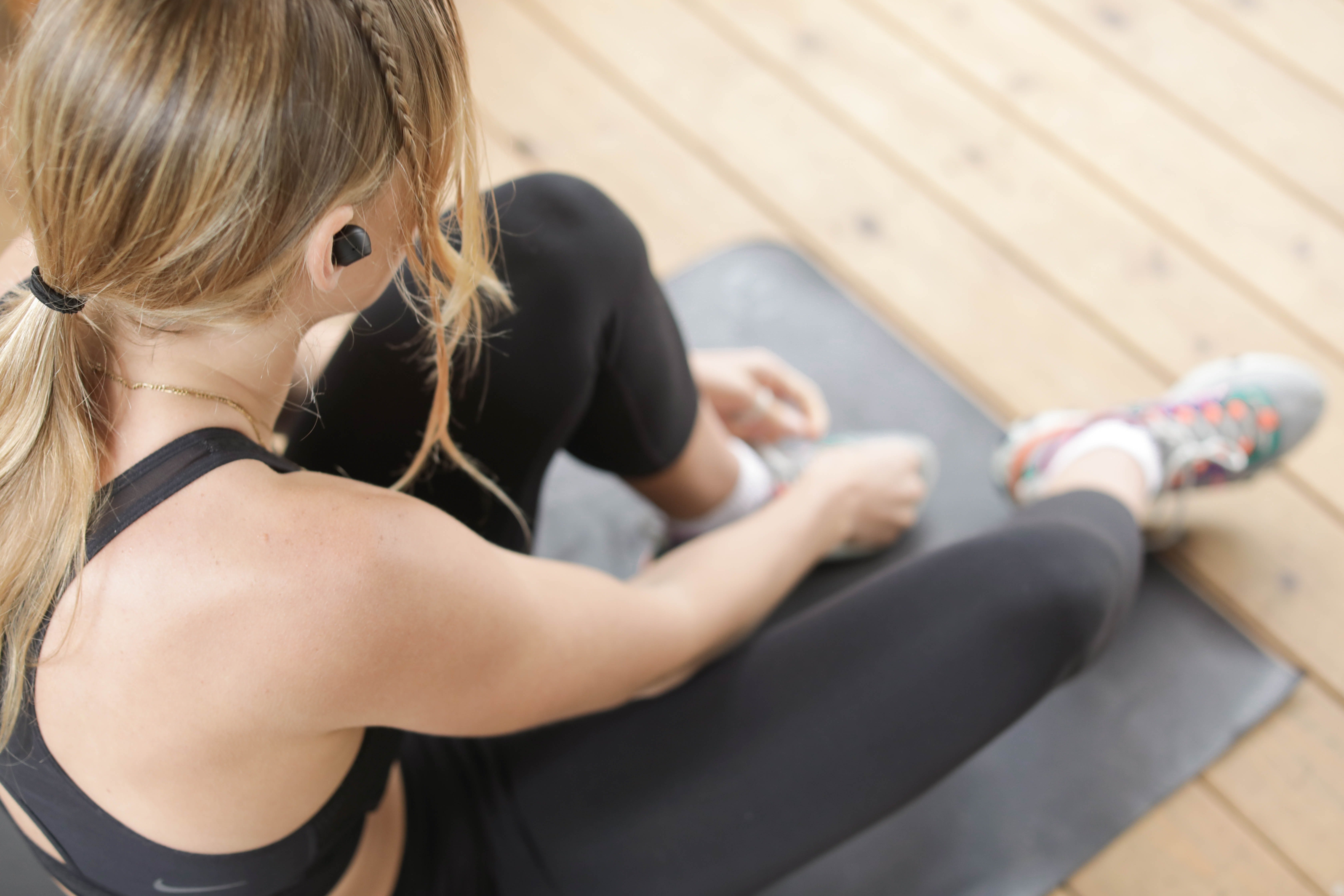 Mujer preparando gimnasia