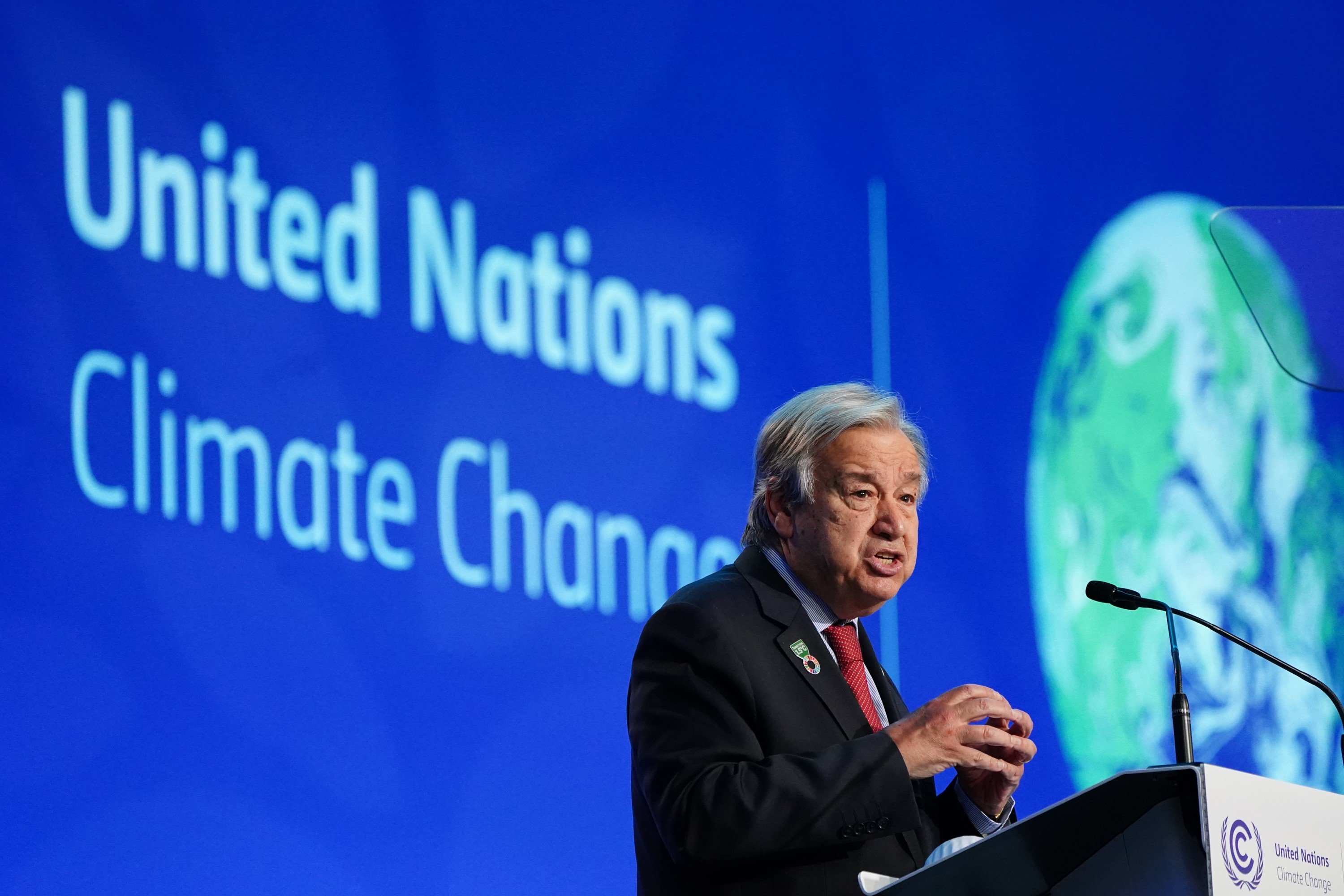 EuropaPress 4071017 11 november 2021 united kingdom glasgow secretary general antonio guterres