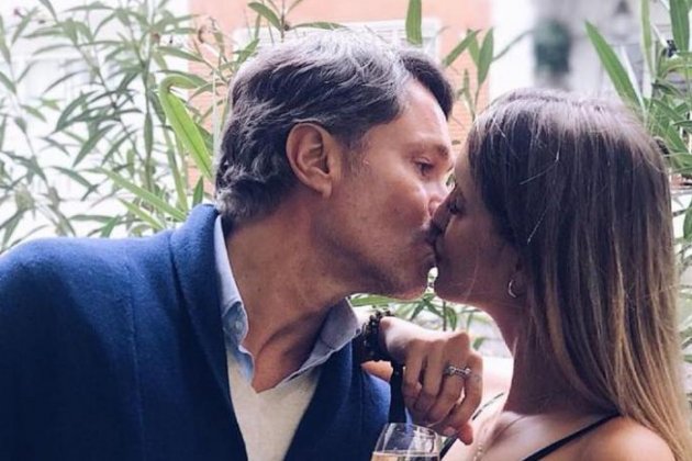 Marta López Álamo con su exnovio 