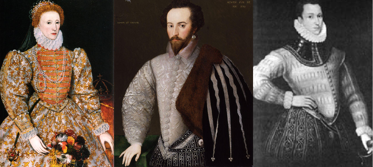 Elisabet I, Raleigh i Amadas. Font Natrional Portrait Gallery. Londres
