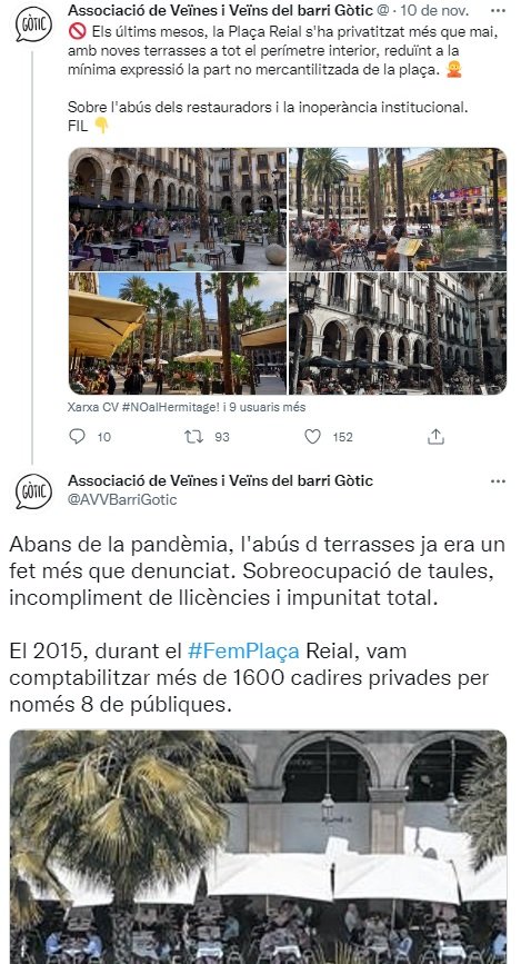 tuit terrasses plaça reial