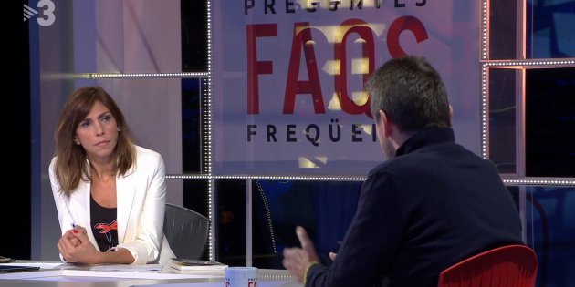 Juan Carlos Unzué cono Cristina Puig en FAQS TV3