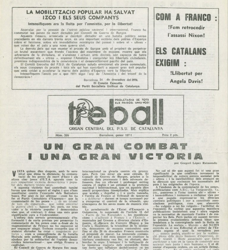 El Arxiu de Barcelona digitaliza la prensa clandestina antifranquista