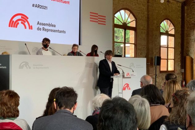 Carles Puigdemont en la Assemblea del Consell per la República / Marta Lasalas