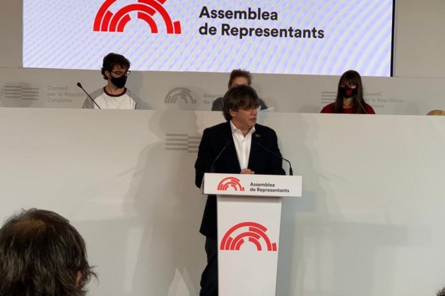 Carles Puigdemont en la Assemblea del Consell per la República / Marta Lasalas